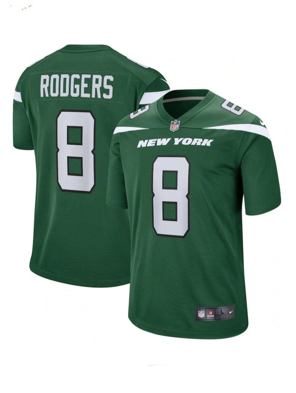 Nike Youth Unisex Aaron Rodgers #8 New York Jets Football Game Jersey S,M,L, XL